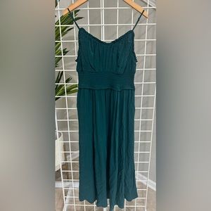 Dark Green old navy women’s waist defined cami midi dress size medium